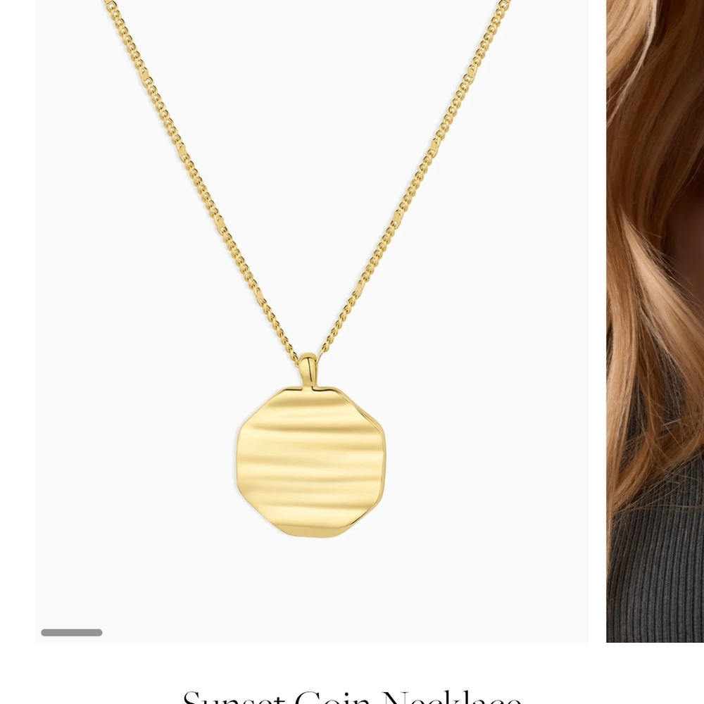 Gold Coin Pendant Necklace